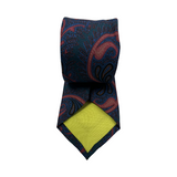 Green Blue Paisley Silk Printed Tie