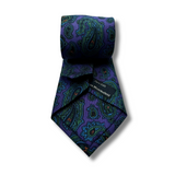 Purple Paisley Screen Printed Silk Tie