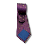 Burgundy Neat Woven Silk Tie Hand Finished