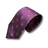 Burgundy Neat Woven Silk Tie Hand Finished