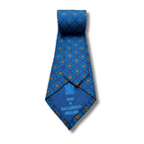 Navy and Blue Neat Printed Silk Tie Hand Finished