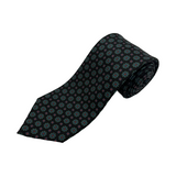 Black Neat Screen Printed Silk Tie