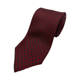 Maroon Neat Flower Screen Printed Silk Tie