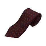 Maroon Neat Screen Printed Silk Tie