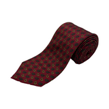 Red Neat Screen Printed Silk Tie