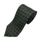 Green Neat Screen Printed Silk Tie