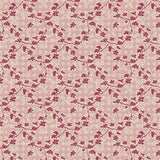 Toile Design Fabric - All Over Leaf Pink