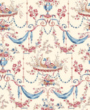 Toile Design Fabric - Dolphin Cream