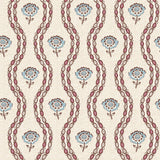 Toile Design Fabric - Floral Wave