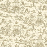 Toile Design Fabric - Garden Cream Neutral