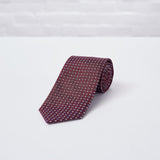 Burgundy Floral Woven Silk Tie