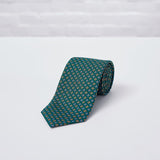 Green Floral Printed Silk Tie