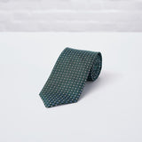 Green Floral Woven Silk Tie