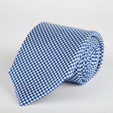 Marine Chequered Silk Tie