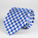 Navy Square Repp Woven Silk Tie