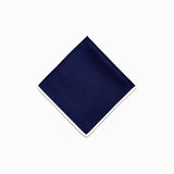 Navy White Shoe String 2 Colour Silk Pocket Square - British Made